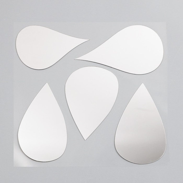 Наклейка интерьерная зеркальная «Капельки», 38×31 см