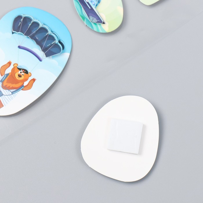 Картонные наклейки для декора «Медведи-защитники», 2 слоя, 17×12 см