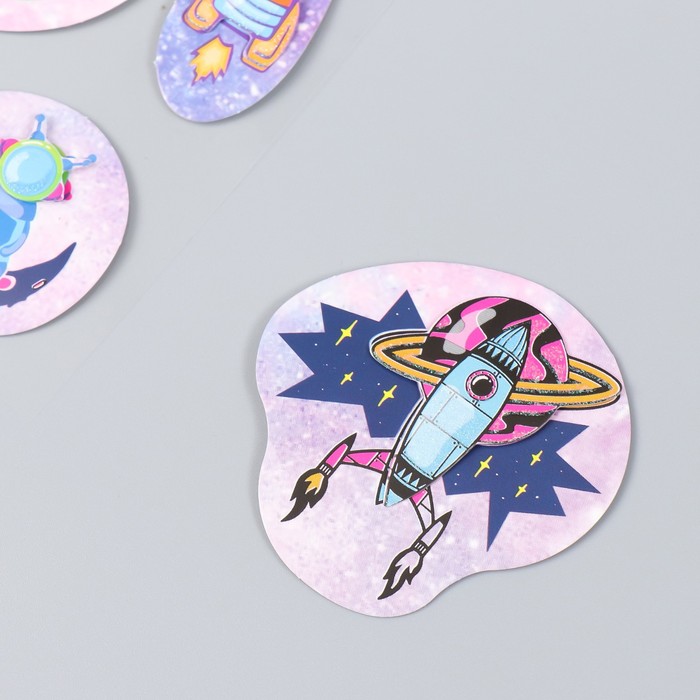 Картонные наклейки для декора «Космическая реальность», 2 слоя, 17×12 см