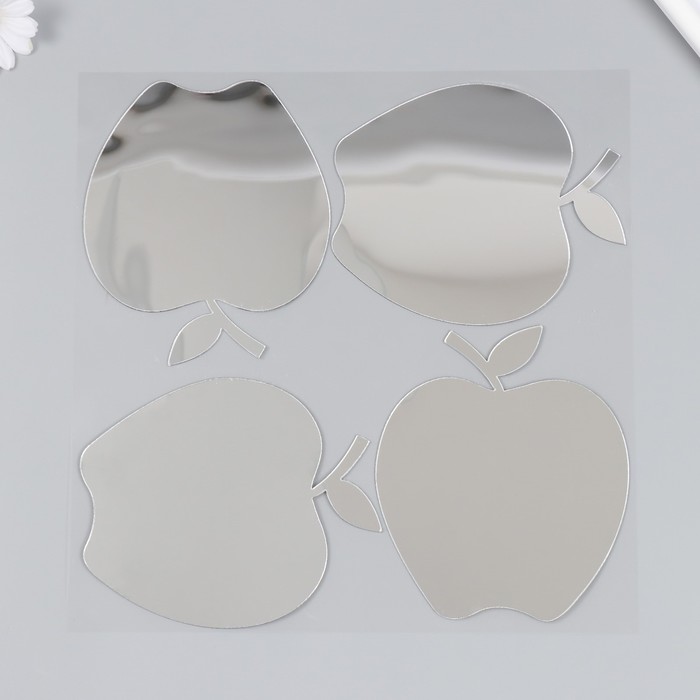 Наклейка интерьерная зеркальная «Яблочки», 38×31 см