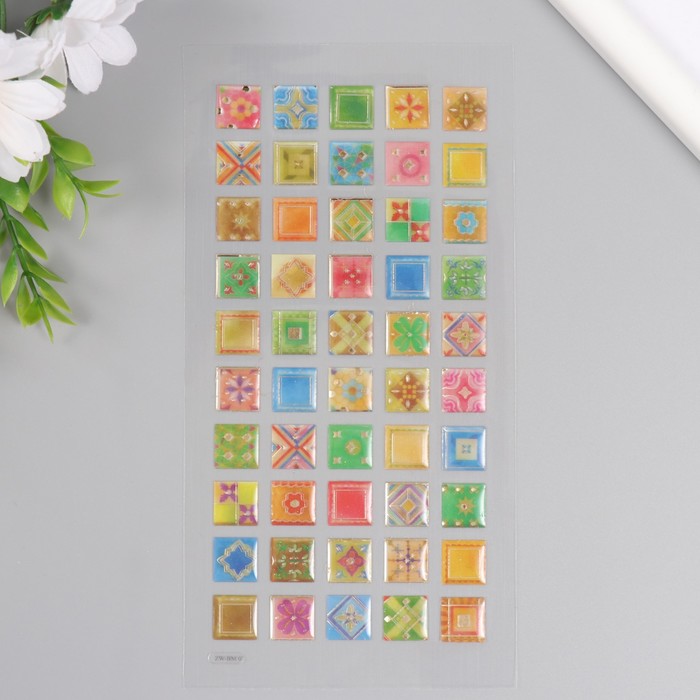 Наклейки для творчества пластик «Восточная плитка», 9.3×20.4 см