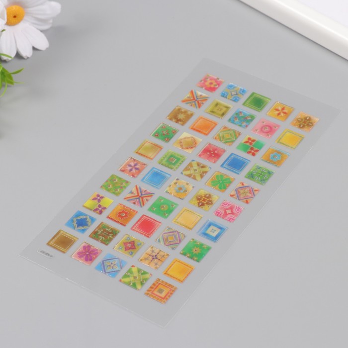 Наклейки для творчества пластик «Восточная плитка», 9.3×20.4 см