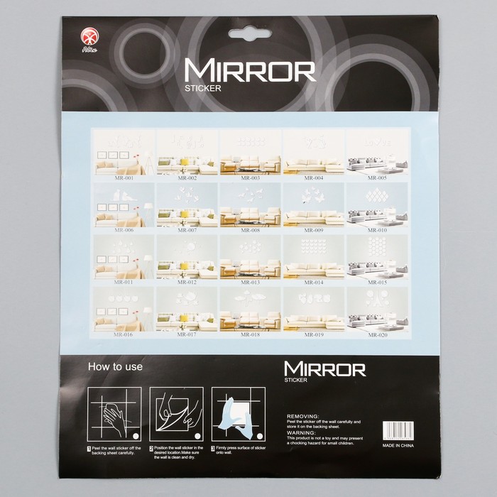 Наклейка интерьерная зеркальная «Капельки», 38×31 см