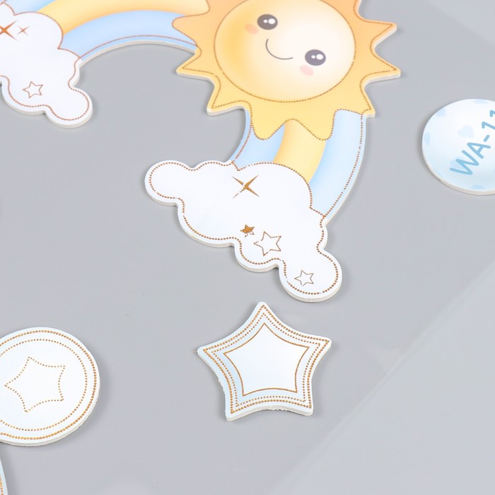 Наклейка интерьерная «Звезда голубая», декор на стену, 31×60 см