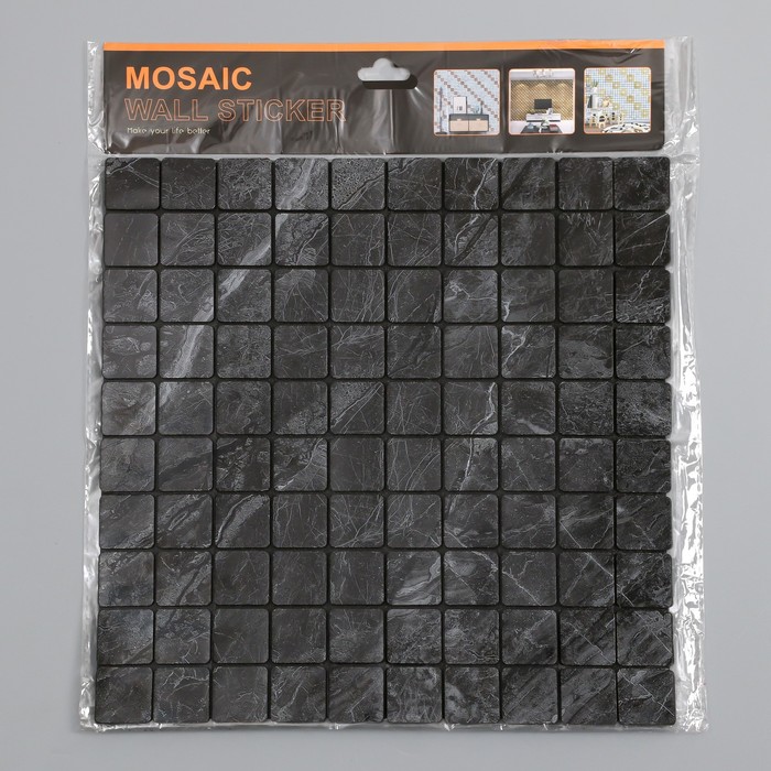 Наклейка интерьерная «Разводы», декор на стену, серая, 30×30 см