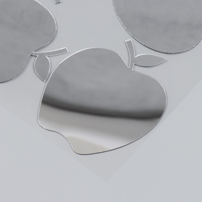 Наклейка интерьерная зеркальная «Яблочки», 38×31 см