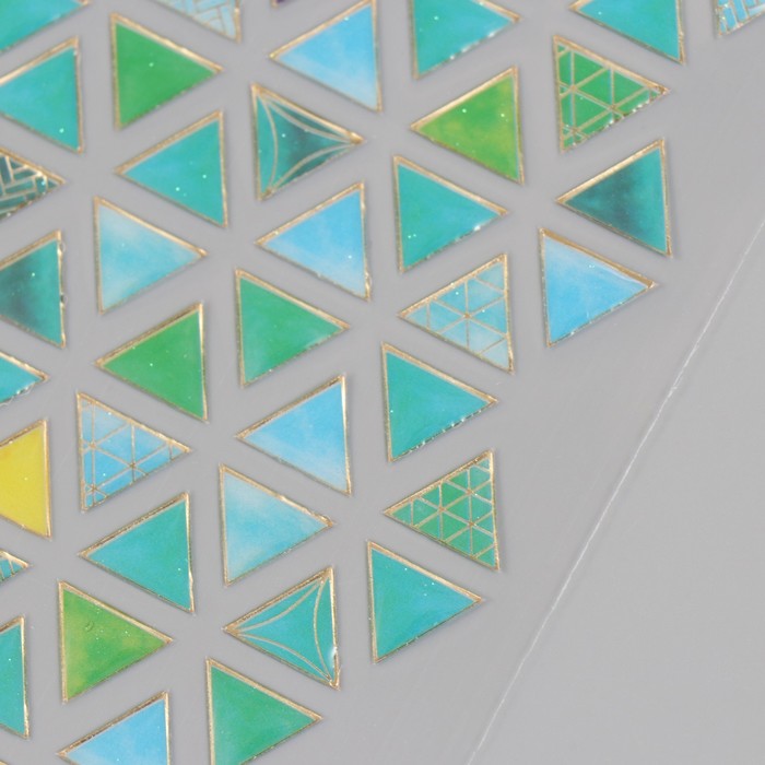 Наклейки для творчества пластик «Зелёная плитка», 9.3×20.4 см