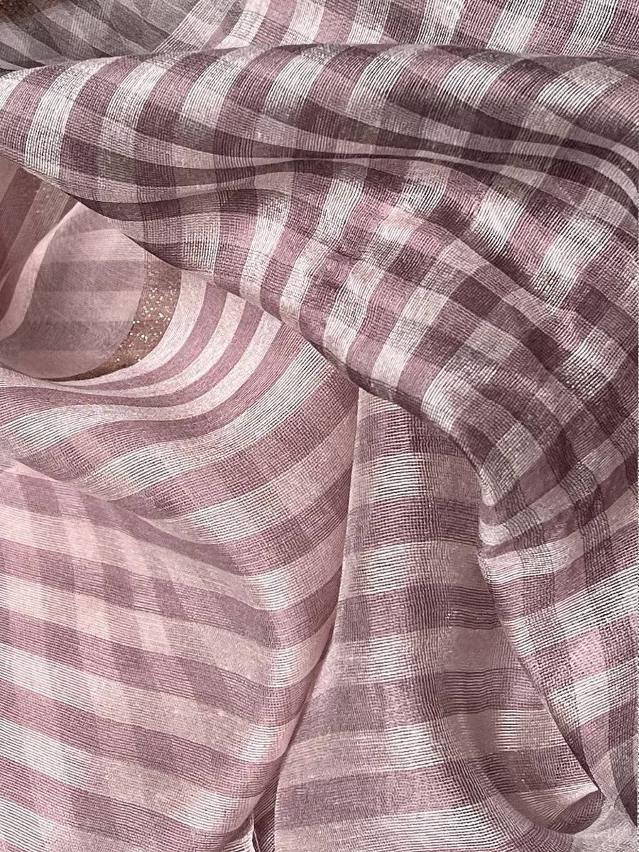 Палантин “Изысканный колорит“ (бело-розовый) LEC-01