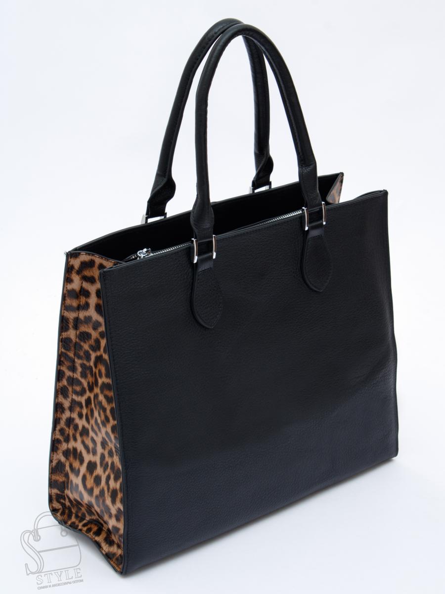 Сумка женская кожаная 2130Y apricot black Polina&Eiterou