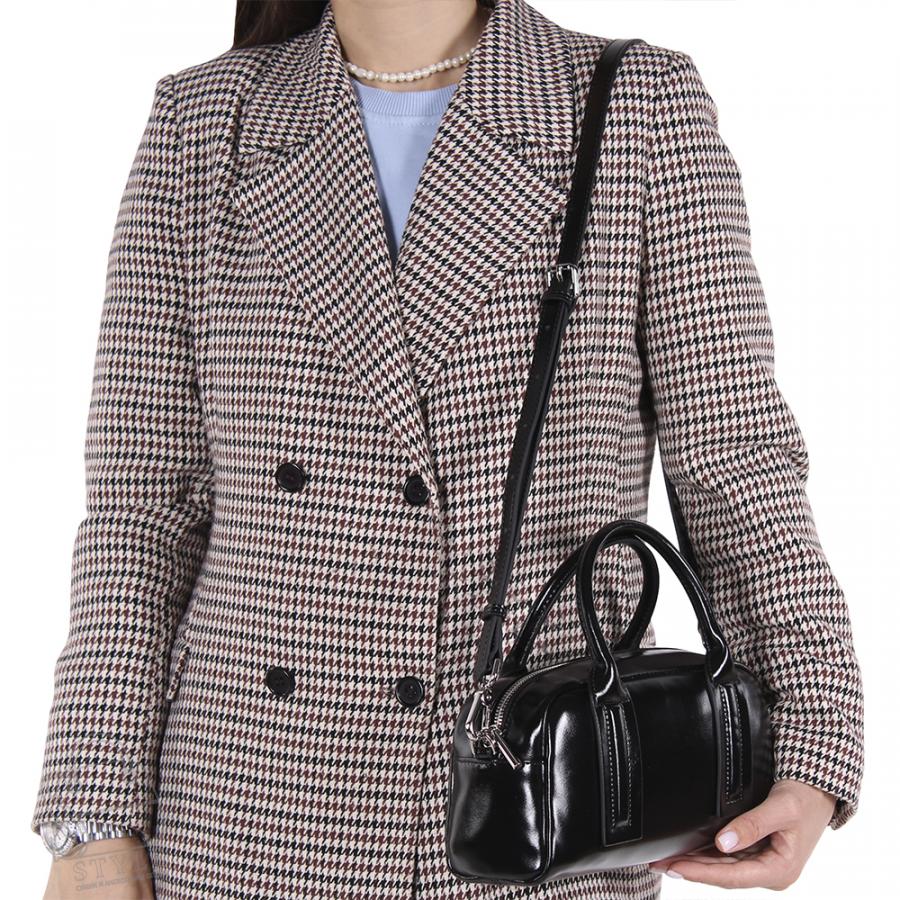 Сумка женская кожаная 7241PE black Polina&Eiterou