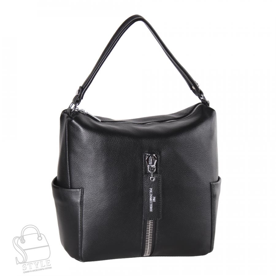 Сумка женская кожаная 1794Y black Polina&Eiterou