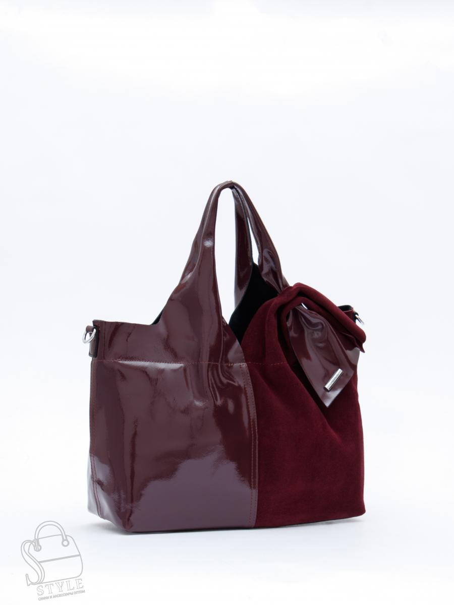 Сумка женская кожаная 98184-3MSS wine red Velina Fabbiano-Safenta