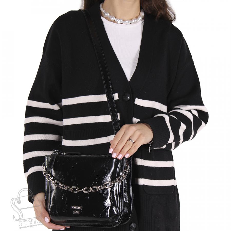 Сумка женская кожаная 5539VG black Vitelli Grassi