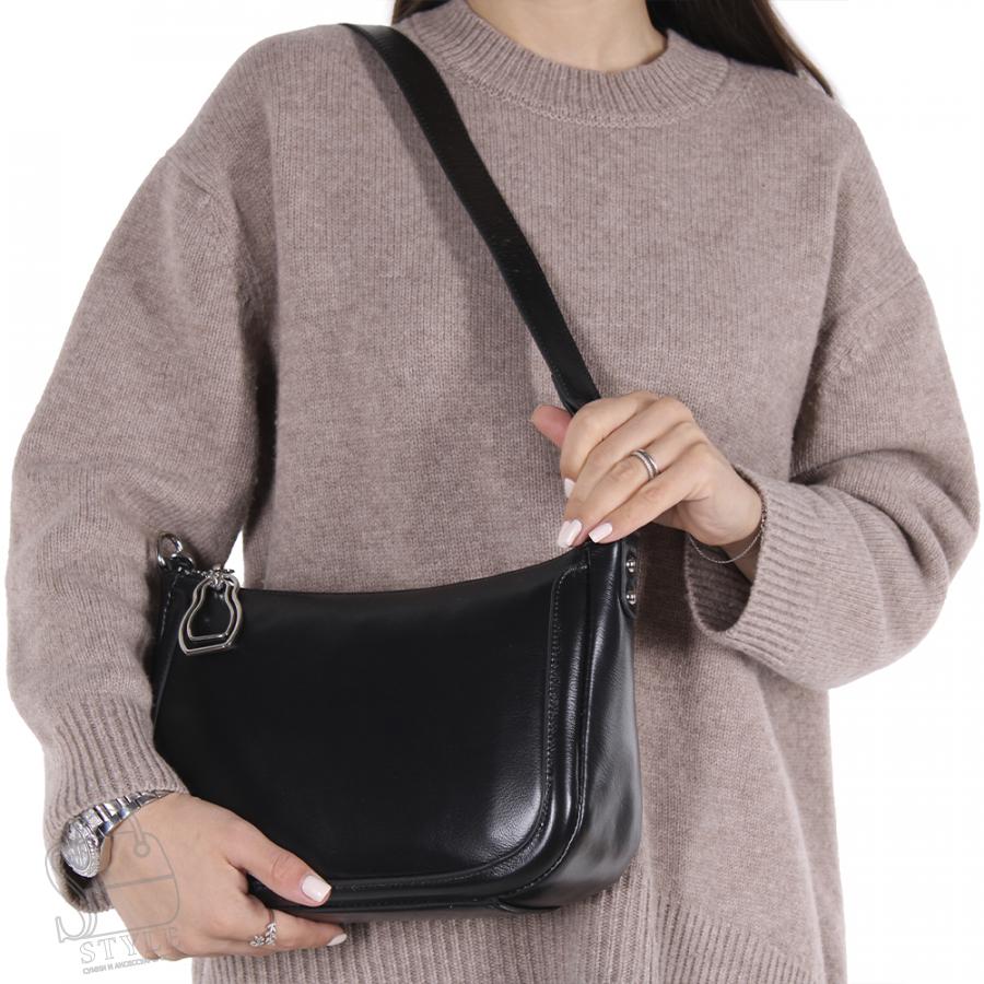Сумка женская кожаная 9289NN black Natale Navetta