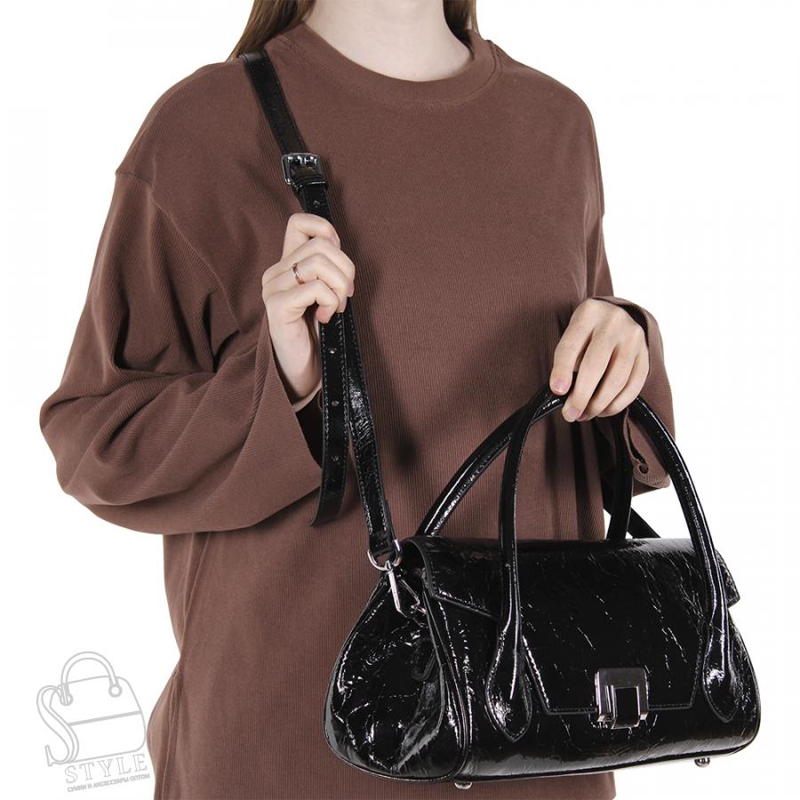 Сумка женская кожаная 2253Y black Polina&Eiterou