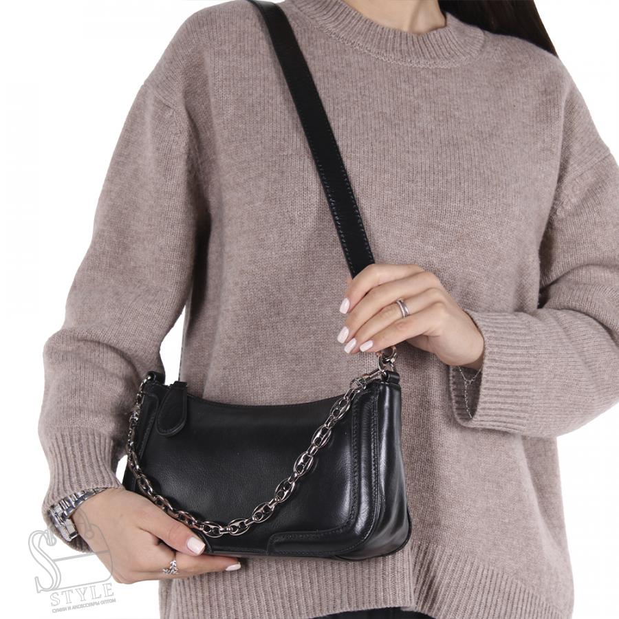 Сумка женская кожаная 9279NN black Natale Navetta