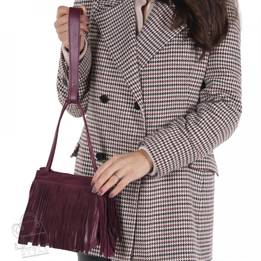 Сумка женская кожаная 9356-35VGAA wine red Vitelli Grassi