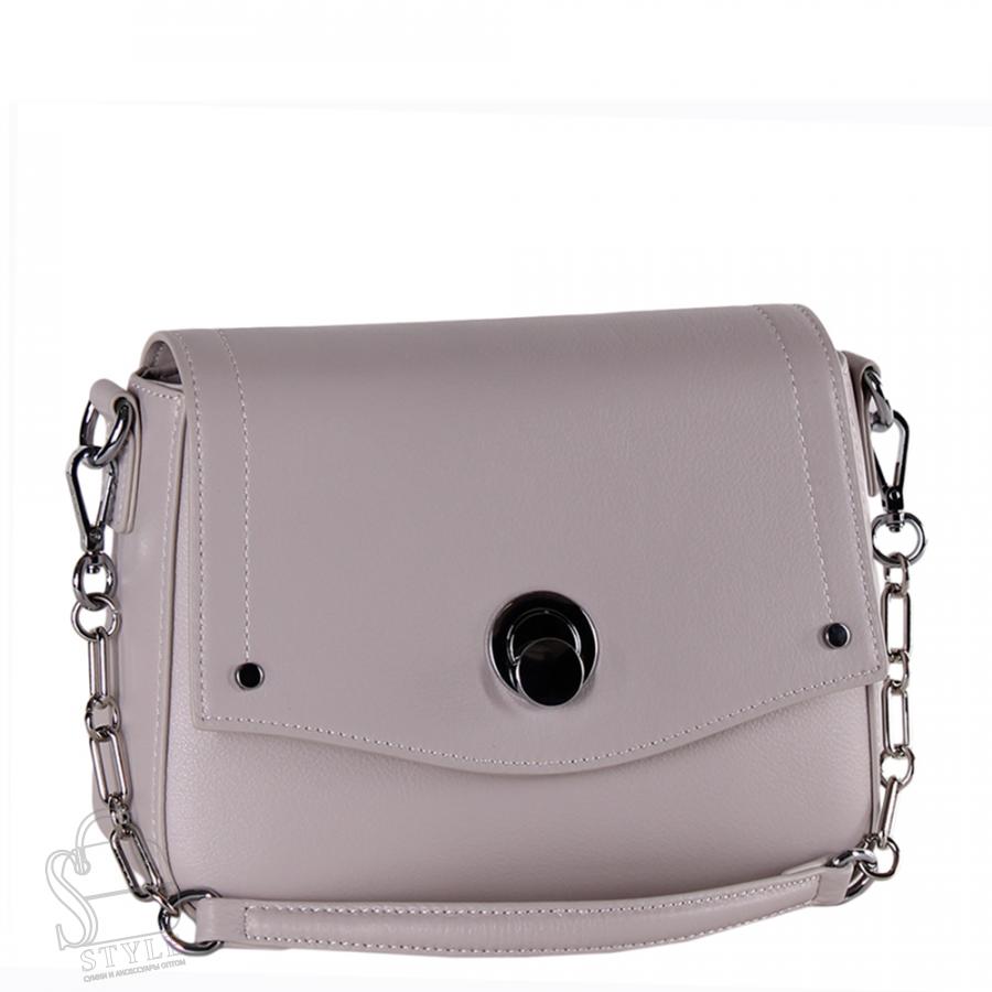 Сумка женская кожаная 1651Y l.gray Polina&Eiterou