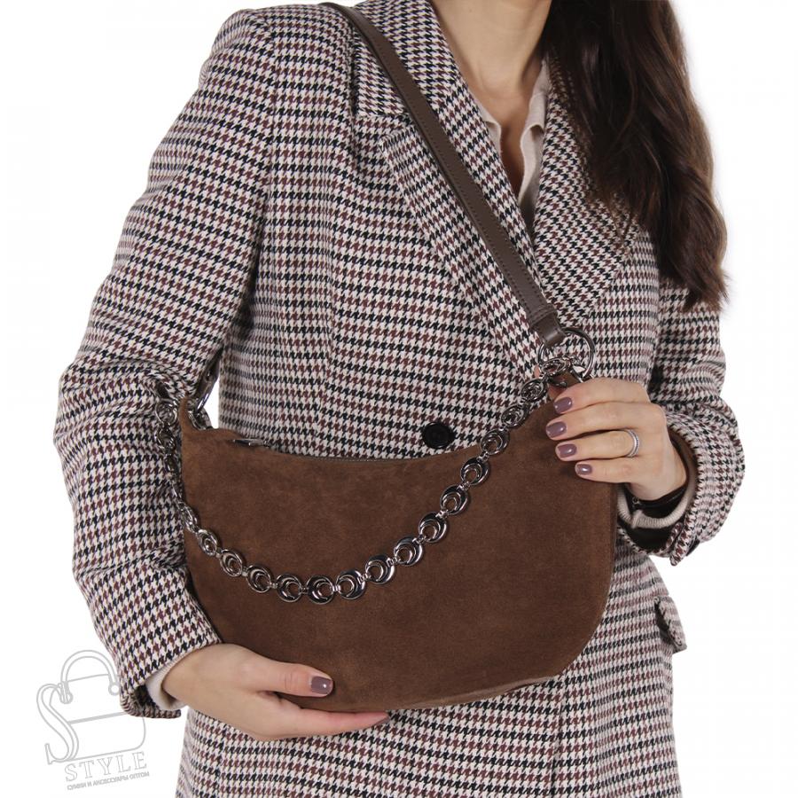 Сумка женская кожаная 2738VGAA coffee Vitelli Grassi