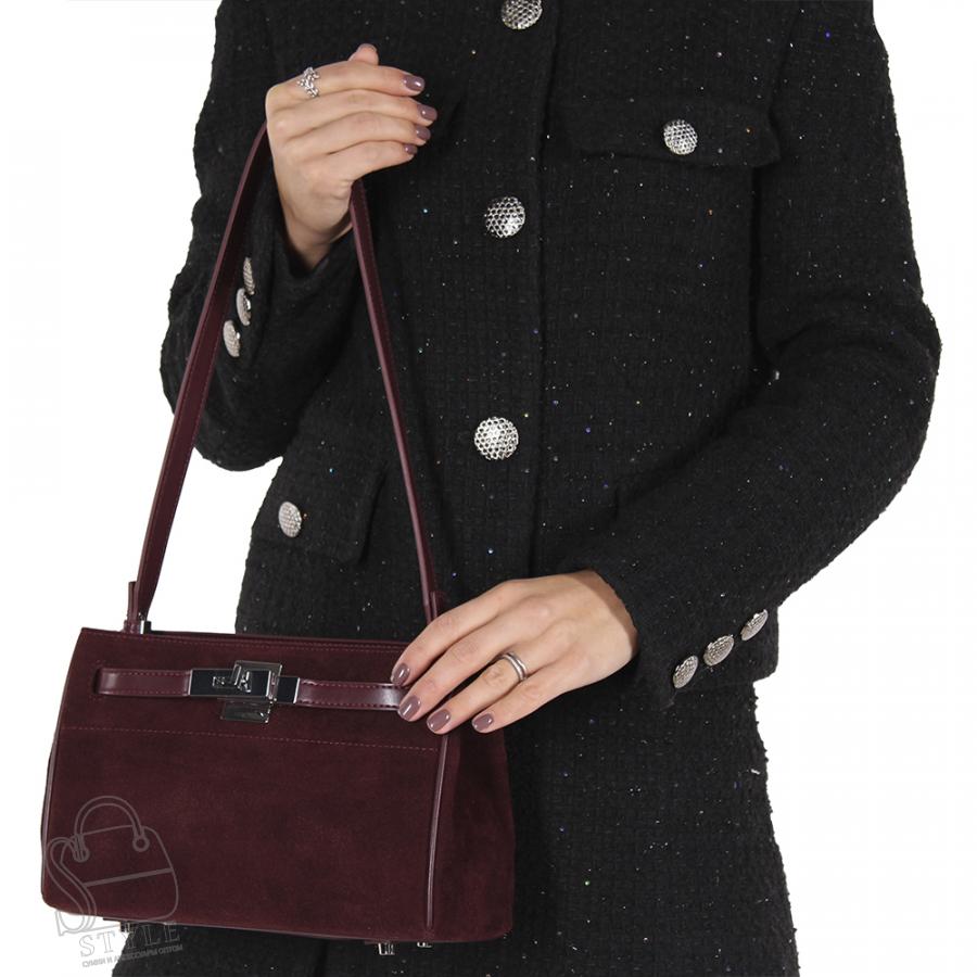 Сумка женская кожаная 6463BDAA wine red Baidou