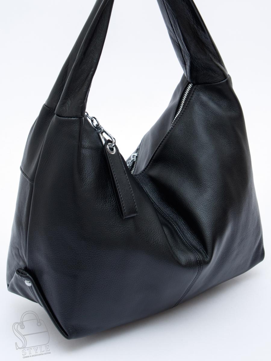 Сумка женская кожаная 0952CH black Polina&Eiterou