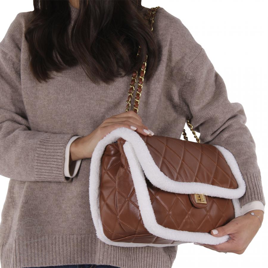 Сумка женская кожаная 8639VG brown Vitelli Grassi