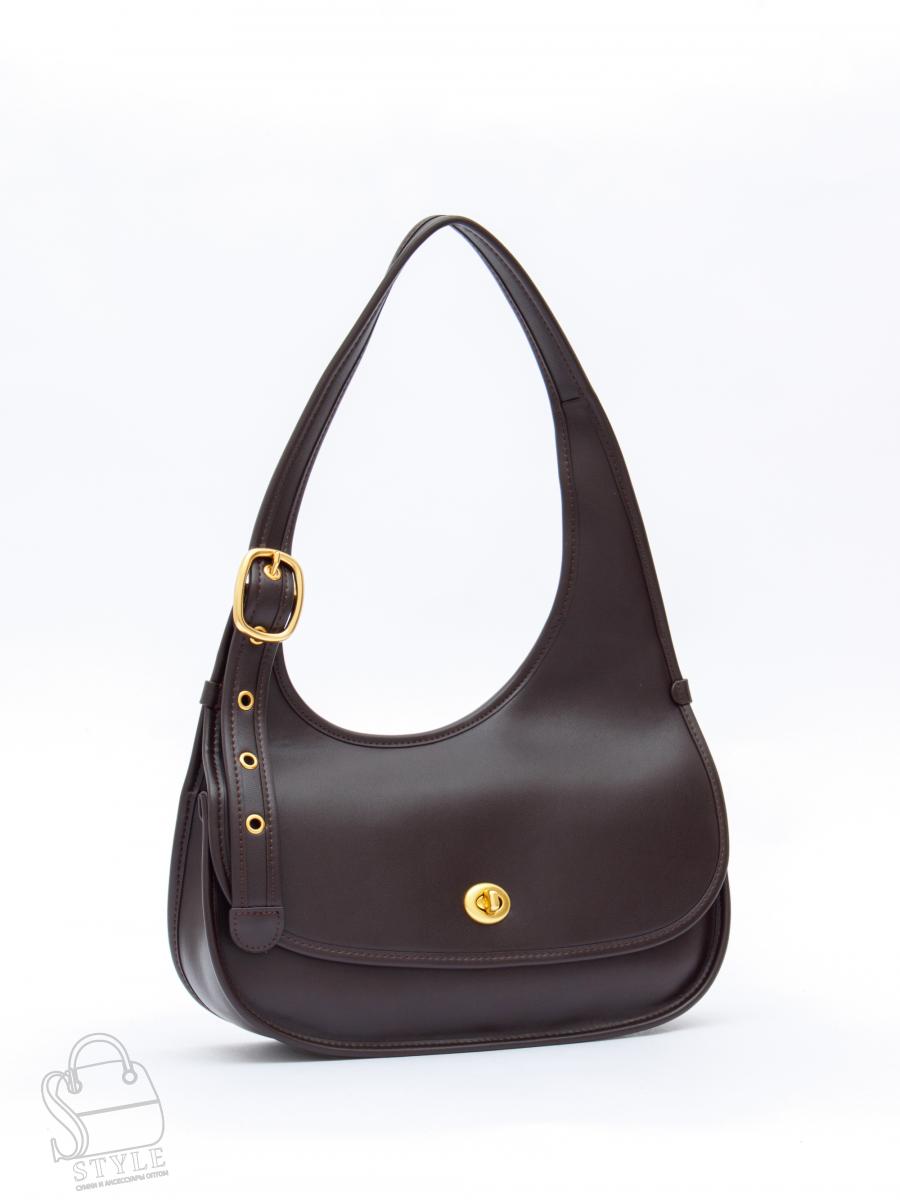 Сумка женская кожаная 1079M coffee Polina&Eiterou