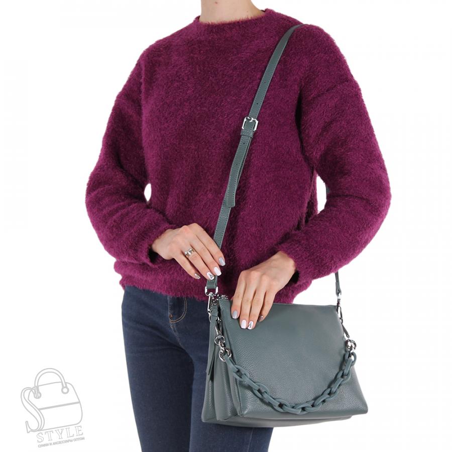 Сумка женская кожаная 8511VG l.blue Vitelli Grassi