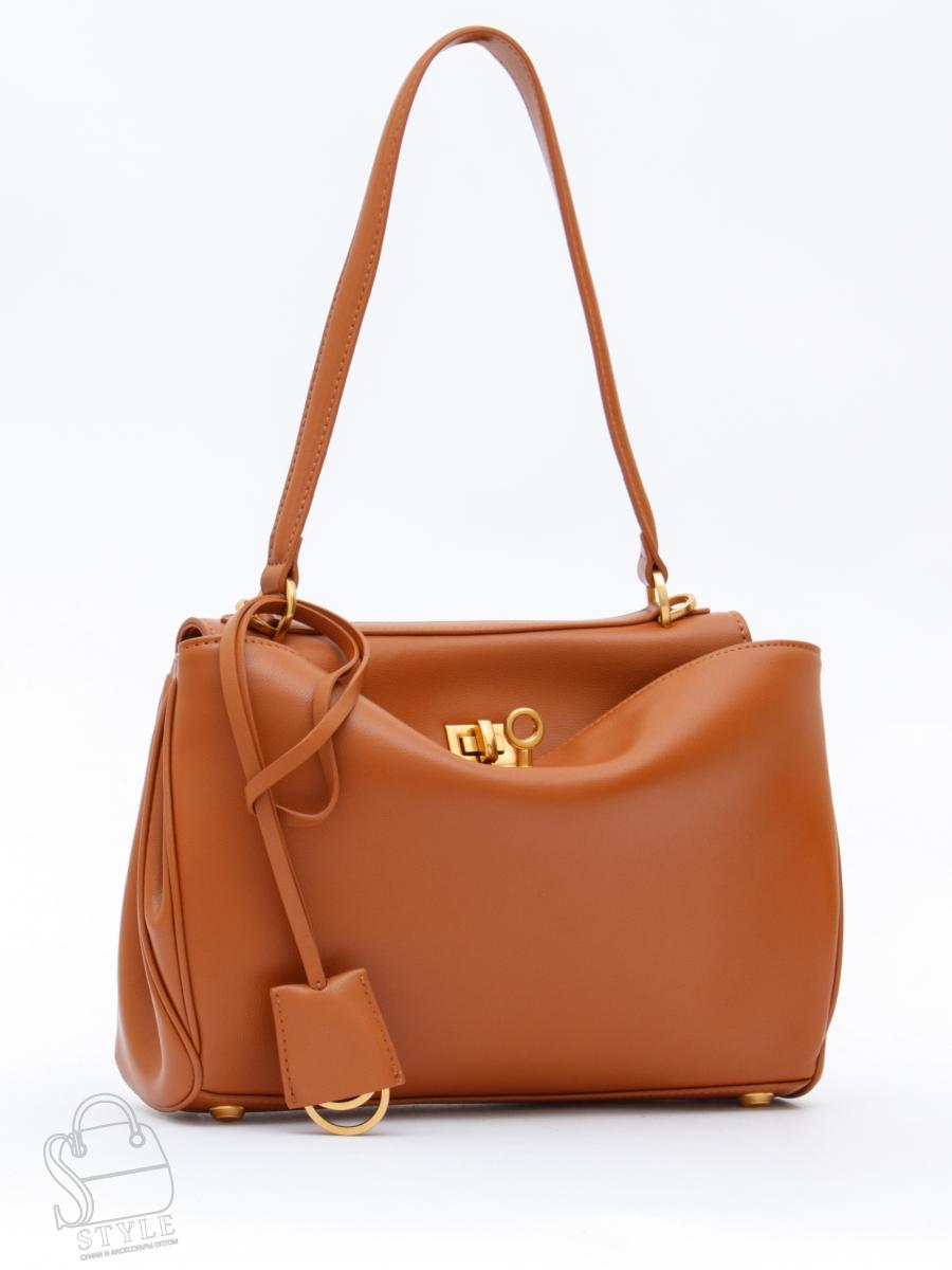 Сумка женская кожаная 1001MJ brown Polina&Eiterou