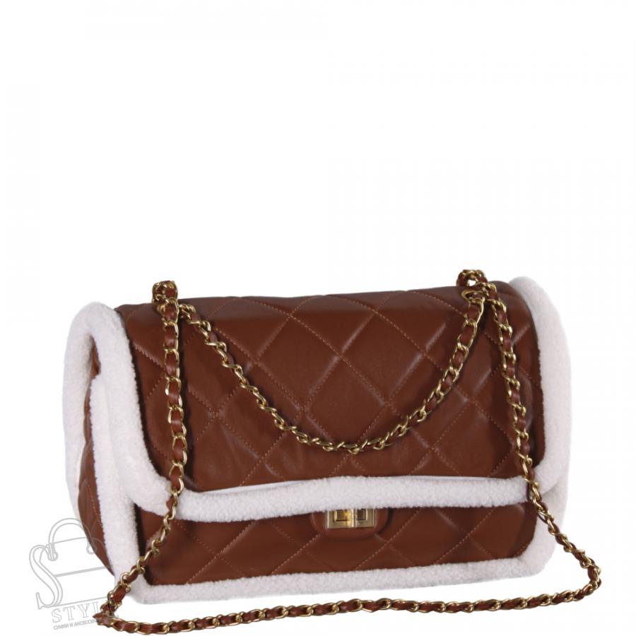 Сумка женская кожаная 8639VG brown Vitelli Grassi