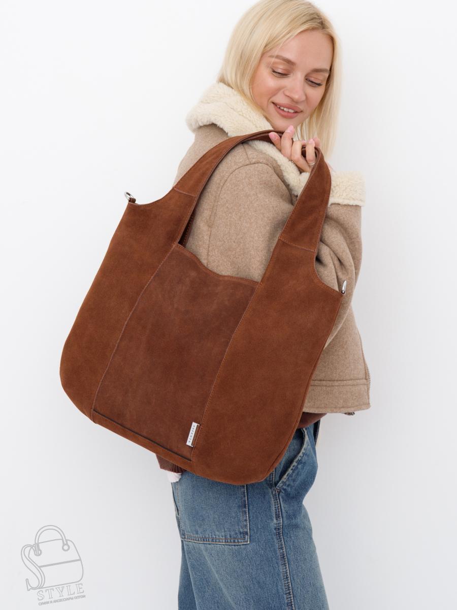 Сумка женская кожаная 91166MSS brown Velina Fabbiano-Safenta