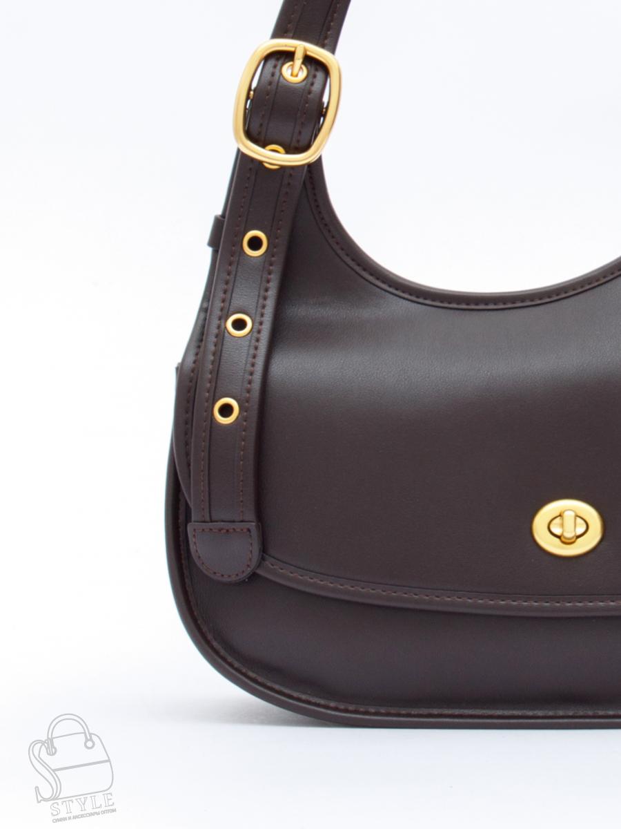 Сумка женская кожаная 1079M coffee Polina&Eiterou