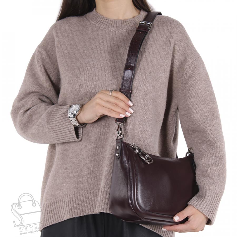 Сумка женская кожаная 9289NN wine Natale Navetta