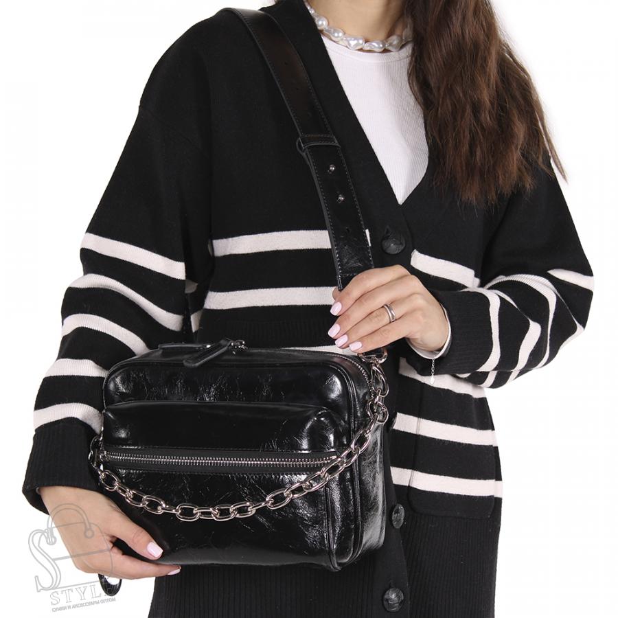 Сумка женская кожаная 5156-1VG black Vitelli Grassi