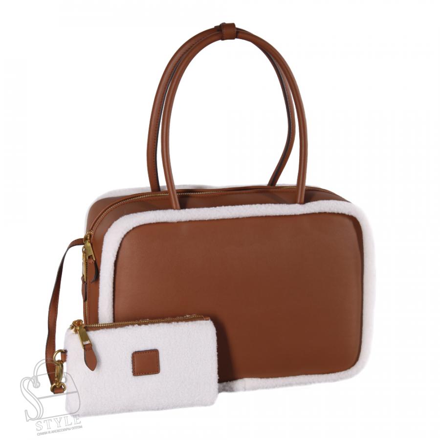 Сумка женская кожаная 6006-1VG brown Vitelli Grassi