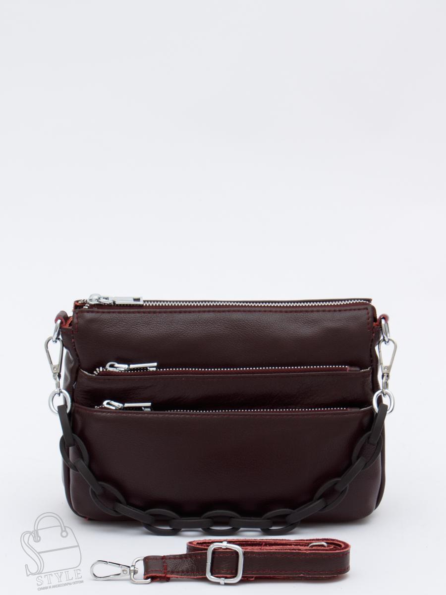 Сумка женская кожаная 3011NN wine red Natale Navetta