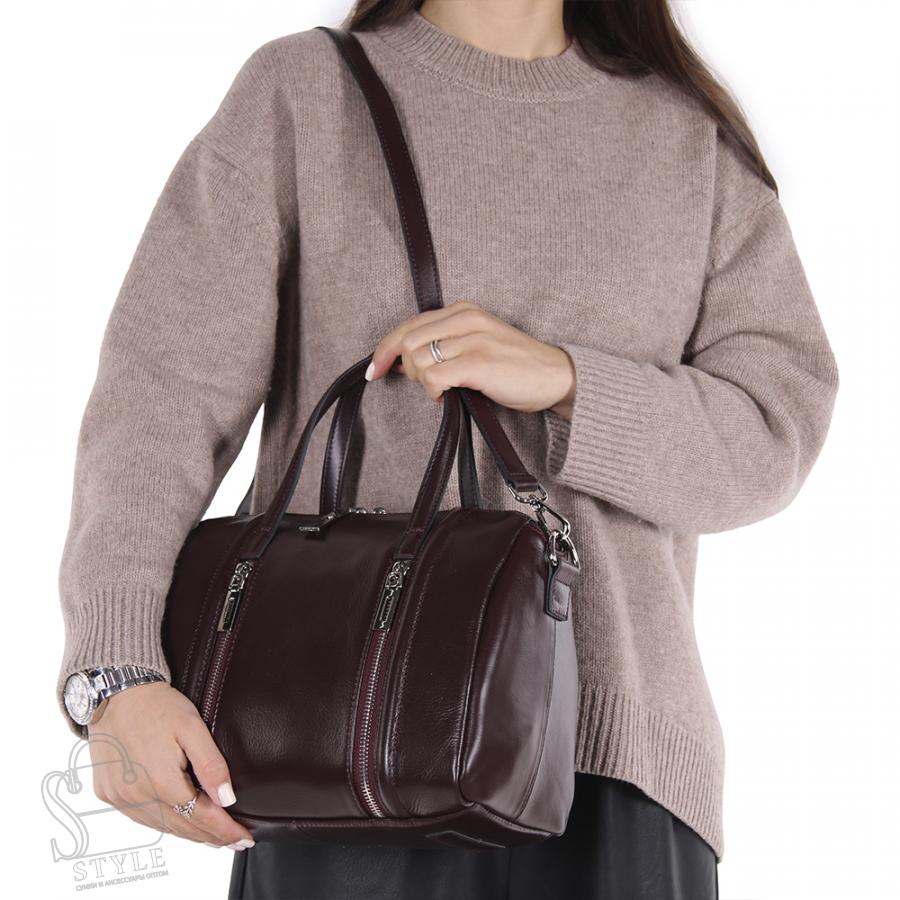 Сумка женская кожаная 9500-2NN wine Natale Navetta