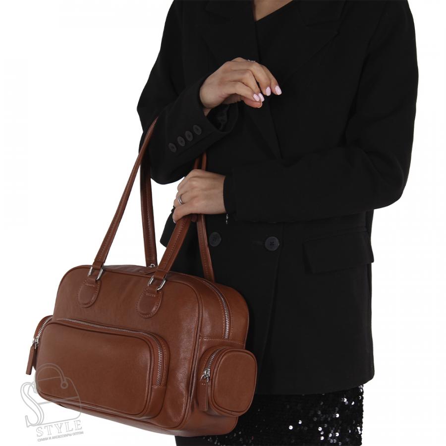 Сумка женская кожаная 260NN brown Natale Navetta