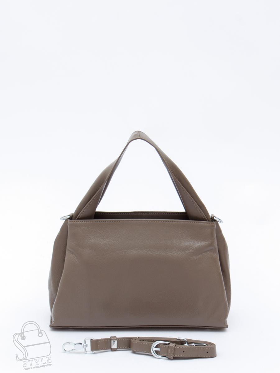 Сумка женская кожаная 0650CH gray Polina&Eiterou