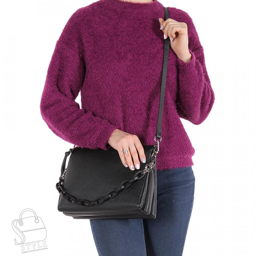 Сумка женская кожаная 8511VG black Vitelli Grassi