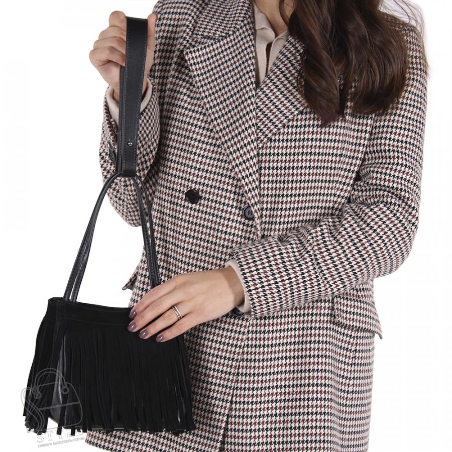 Сумка женская кожаная 9356-35VGAA black Vitelli Grassi