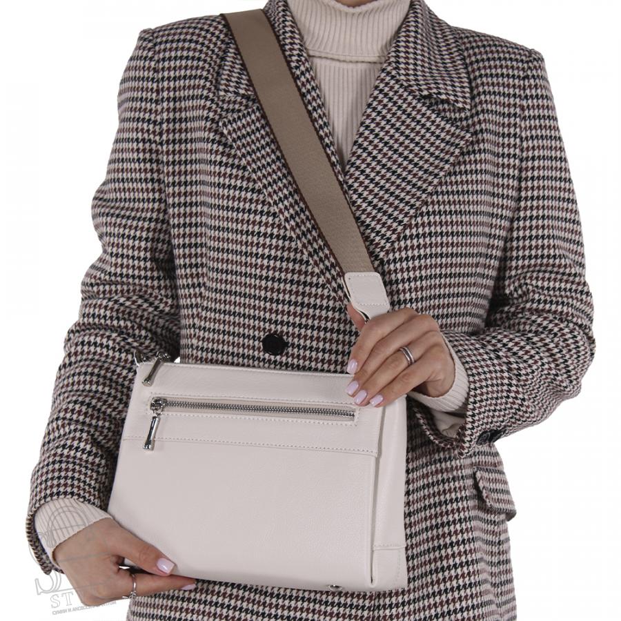 Сумка женская кожаная 6065VG off white Vitelli Grassi