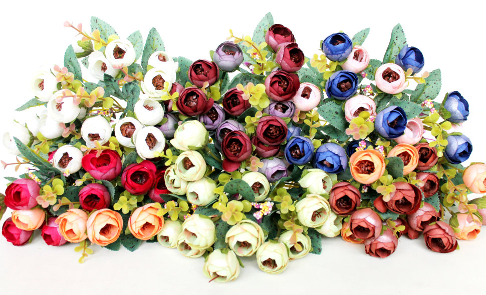 Б8007 Б/С Бук. 18 голов 7 веток камелий перламутровый 35см(20микс)