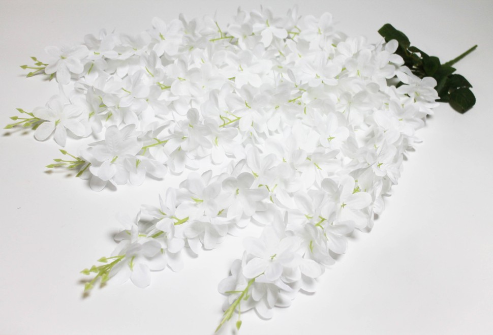 В12133 Б/С Ветка глициния многоцветковая 5веток свисающих H85см