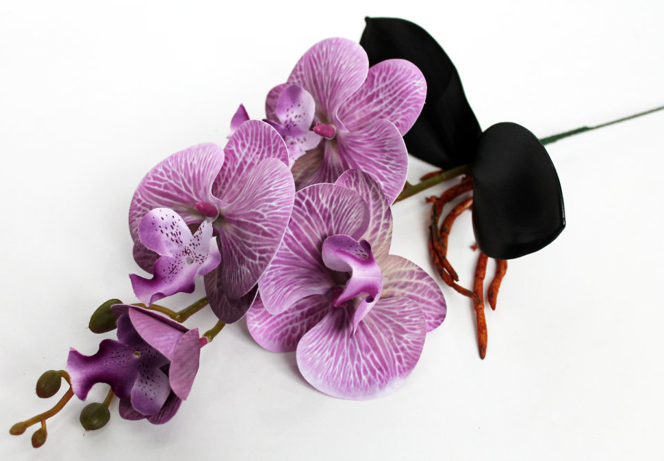 В11500 Б/С Орхидея с корешками из латекса