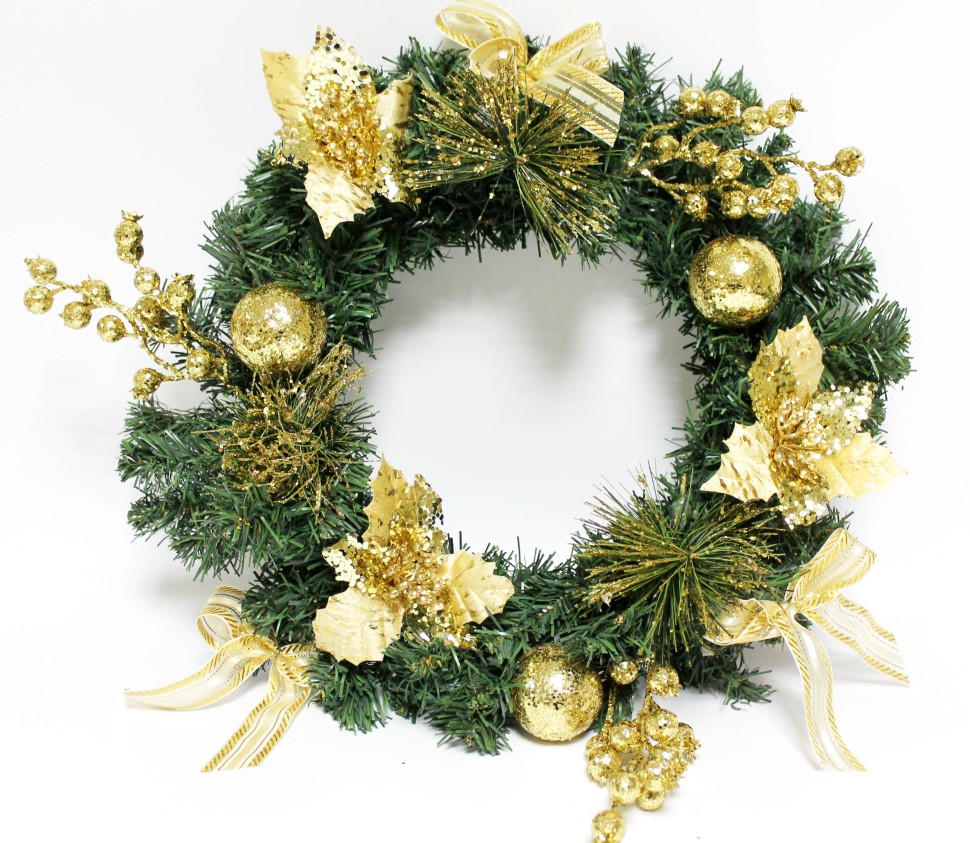 Д12115 Б/С Новогодний мерцающий венок