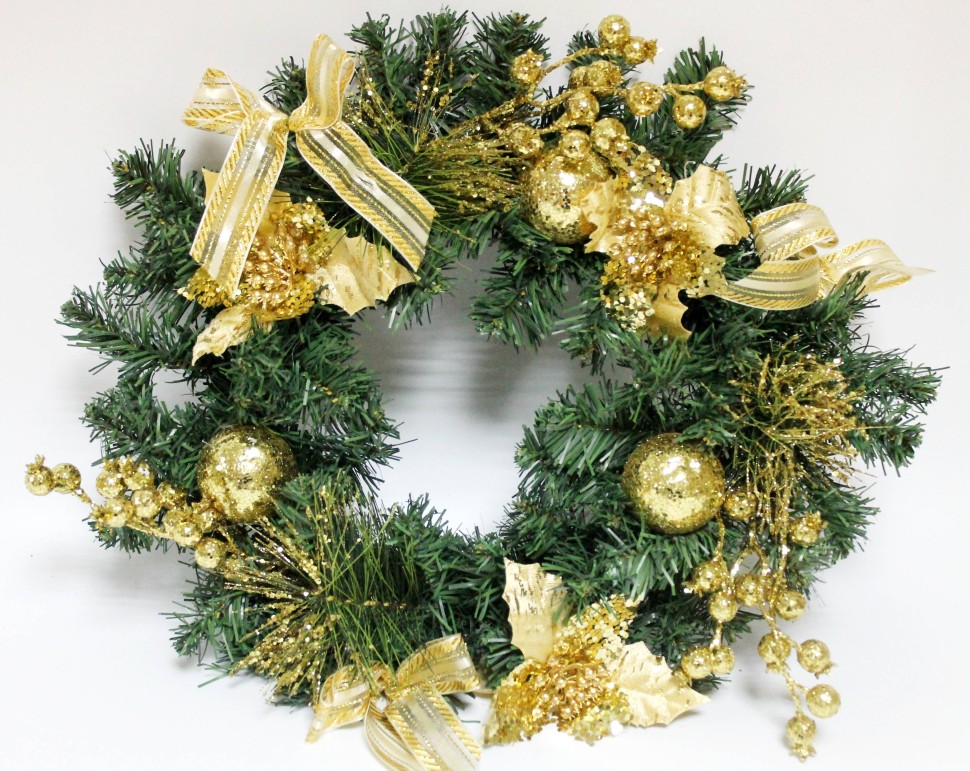 Д12115 Б/С Новогодний мерцающий венок