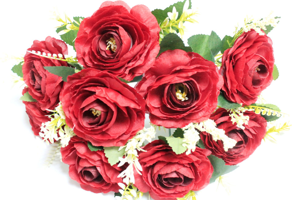 Б12026 Б/С Букет камелии с доб.9 голов