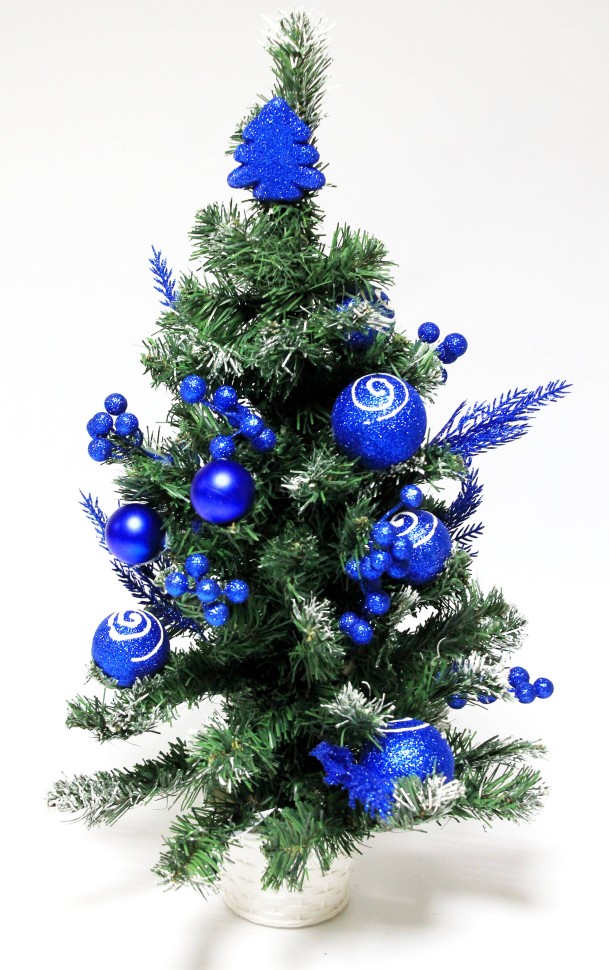 Д12107 Б/С Елка настольная синяя