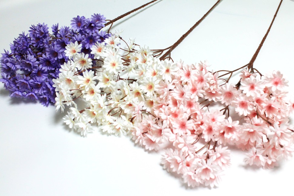 В12125 Б/С Ветка японская слива цветущая Н77см(5шт)